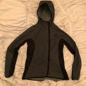 Green and Black Northface Hoodie